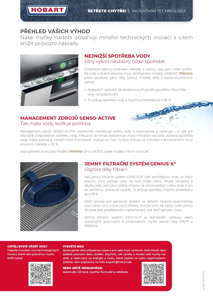 PROFI GX umývačka pohárov