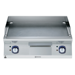 Grilovacia doska EL, 1/1 modul, hladká, brúsený chróm, 800 mm