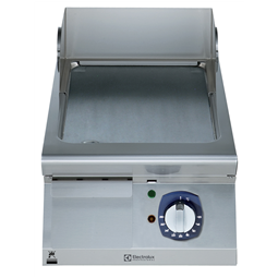 Grilovacia doska EL, 1/2 modul, hladká, rovná, brúsený chróm, 400 mm