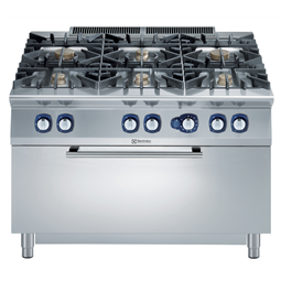 Plynový sporák, 6 horákov, rozšírená plynová rúra, š. 1200 mm