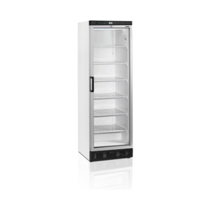 Prezentačná mraznička, 400 l, presklené dvere, biela