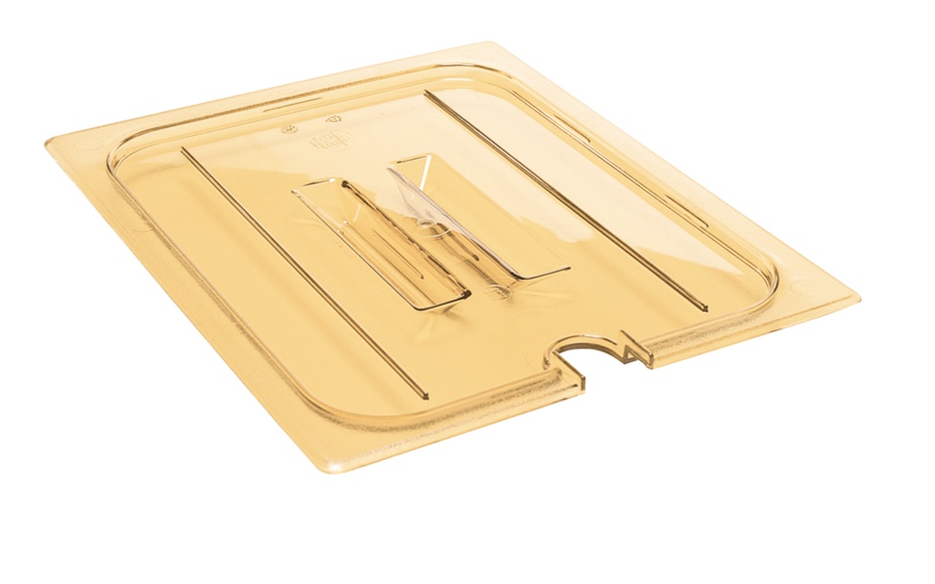 Veko s rukoväťou a výrezom na gastronádobu H-PAN 1/2, 26,5x32,5 cm, jantár