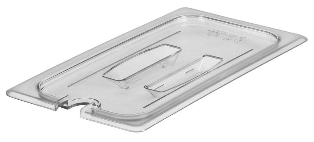 Veko na gastronádobu s výrezom a rukoväťou 1/3, 17,6x32,5 cm, priehľadný PC