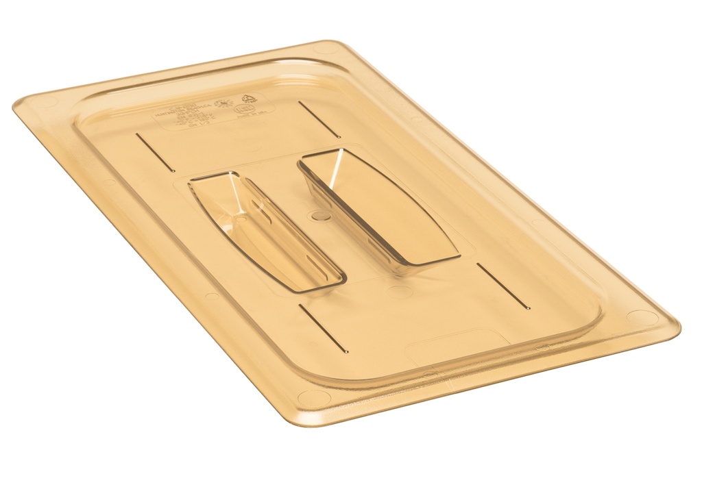 Veko s rukoväťou na gastronádobu 1/3, 17,6x32,5 cm, jantár