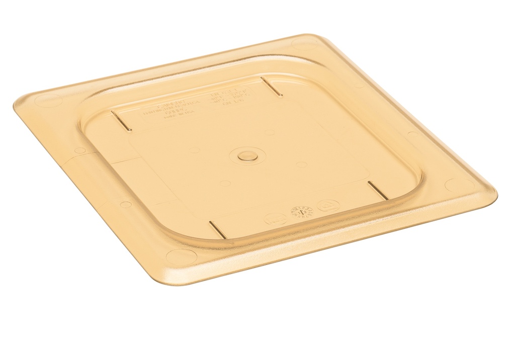 Hladké veko na gastronádobu H-PAN 1/6, 16,2x17,6 cm, jantár