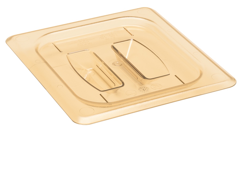 Veko s rukoväťou na gastronádobu H-PAN 1/6, 16,2x17,6 cm, jantár