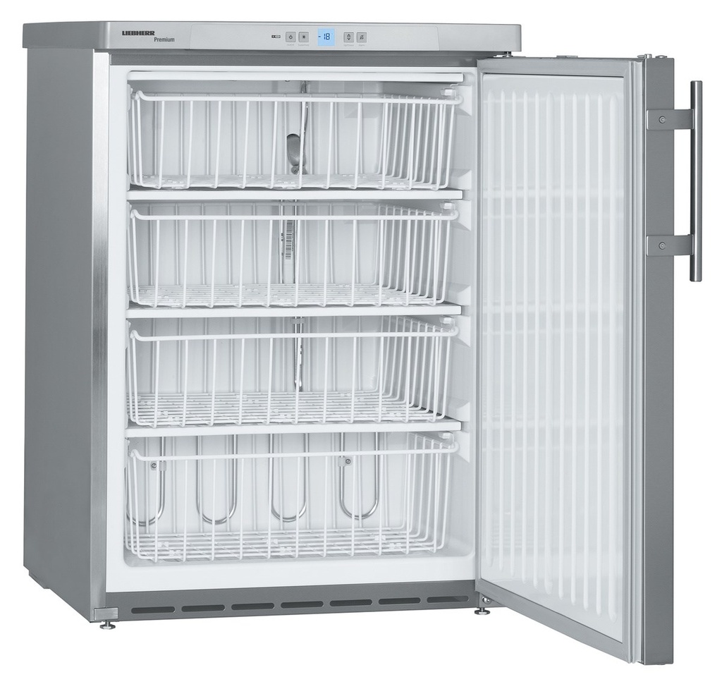 Podpultová mraznička so statickým chladením, 143/133 l, nerez