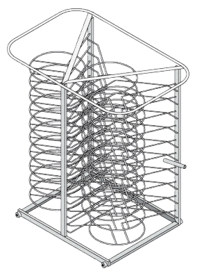 Stojanový vozík na taniere pre typ 10-2/1, na 52 tanierov