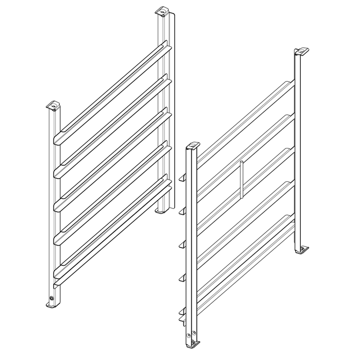 Závesný rám typ 6xGN1/1, 5 zásuvných roštov, rozteč 85 mm