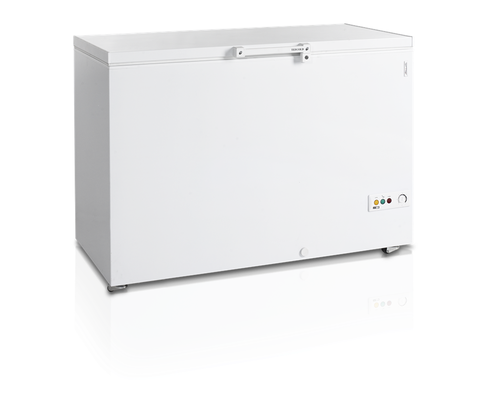 Mraziaca truhlica, plné veko, 385 l, biela