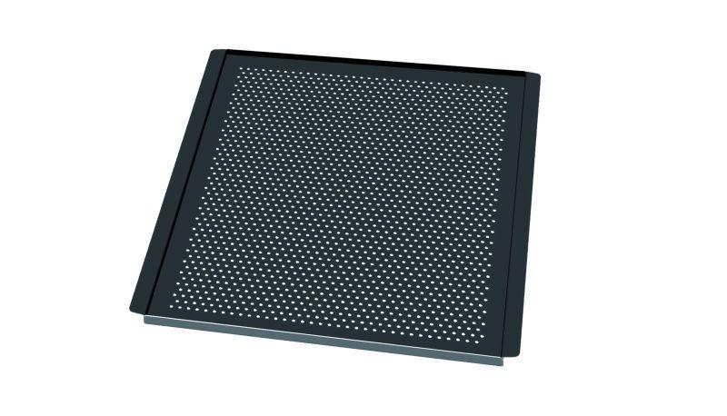 Nepriľnavý perforovaný hliníkový plech na pečivo a pekárenské výrobky, V 15 mm