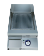 Grilovacia doska, EL, vrúbkovaná, 1/2 modul - 400 mm, bez podstavby