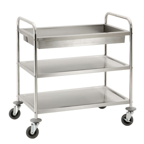 Vozík servírovací dvoj policový s vaničkou