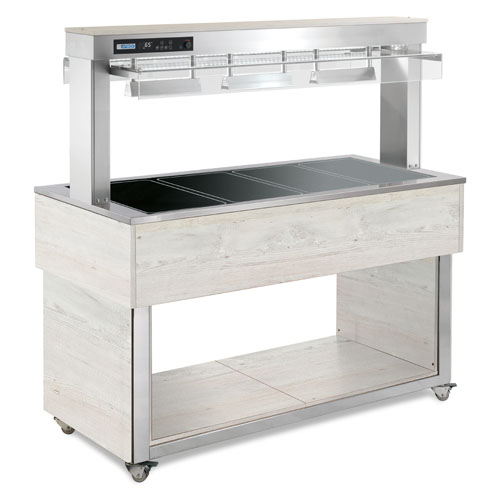 Vozík ohrevný sklokeramický, 6 x GN 1/1