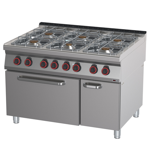 Sporák kombin., skrinka, 6xhorák, 1200/900