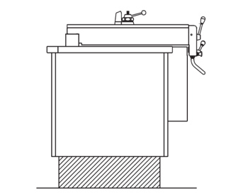 Nerezový sokel pre voľne stojace zariadenie