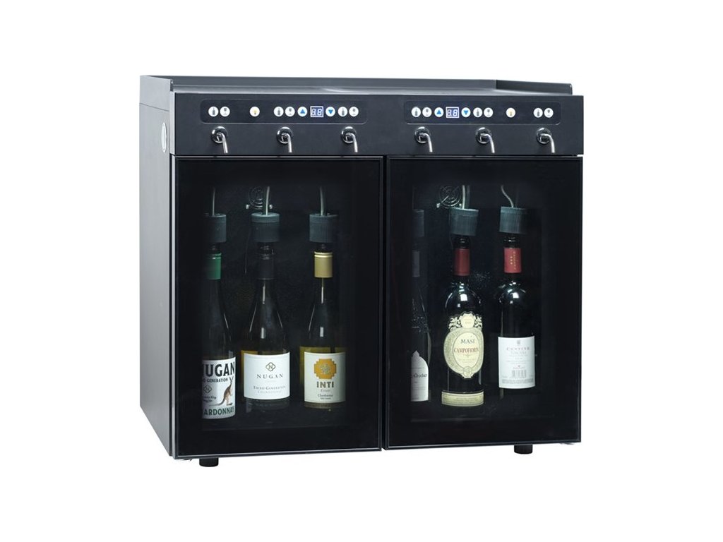 Automatický dávkovač vína, 6 fliaš