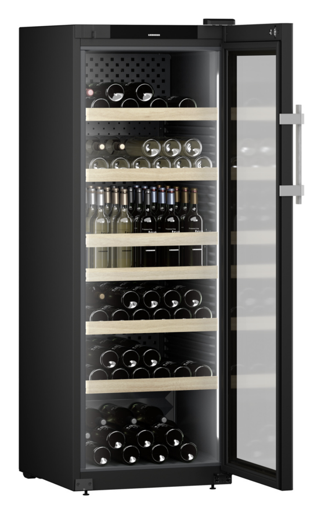 Vinotéka, 1 zóna, 386 l, čierna, smart