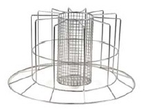 Držiak na misy a hrnce s košom na naberačky