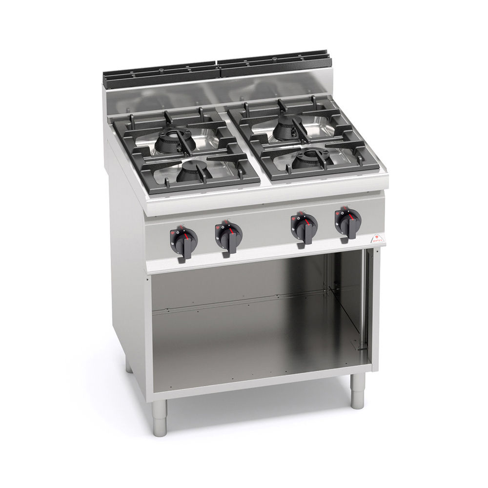 Plynový sporák 4 horákový - s otvoreným podstavcom