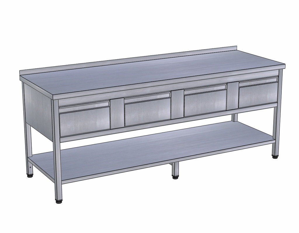 Pracovný stôl štvorzásuvkový