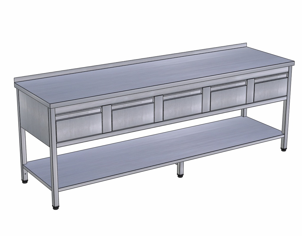 Pracovný stôl päťzásuvkový