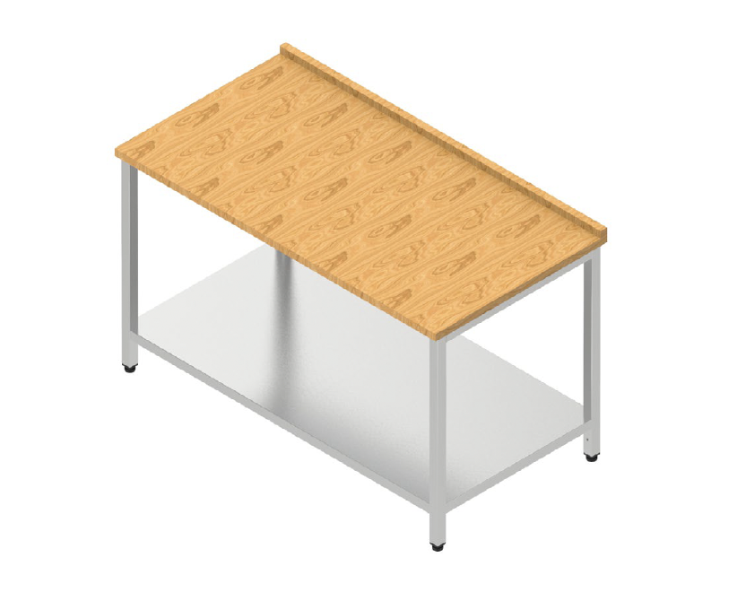 Pracovný stôl s bukovou doskou a 1 policou