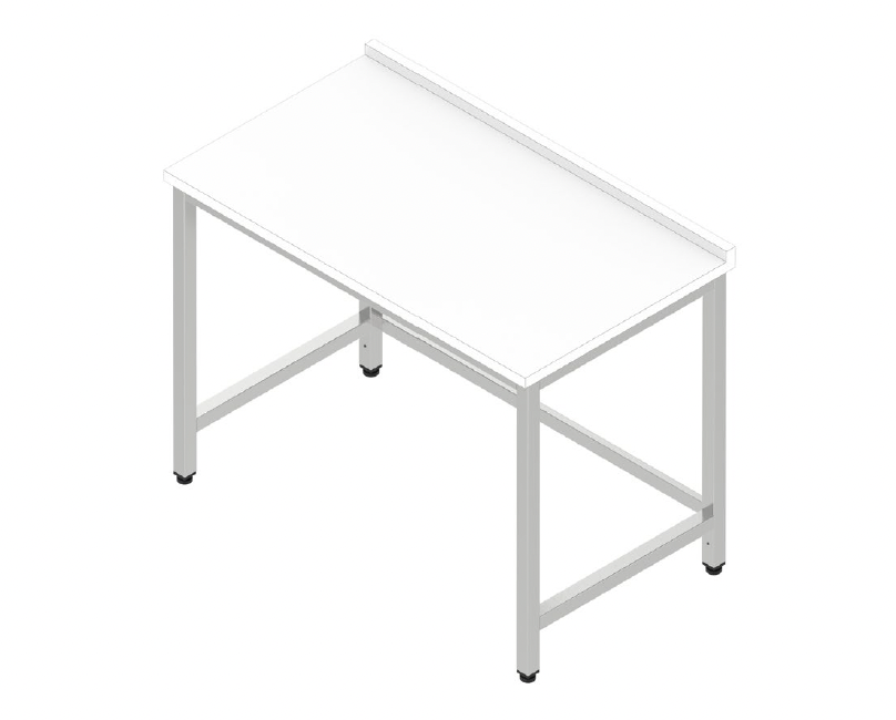 Pracovný stôl s plastovou doskou, bez police