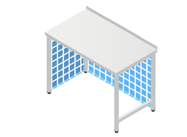 Krytovanie stola po zem - zadná strana