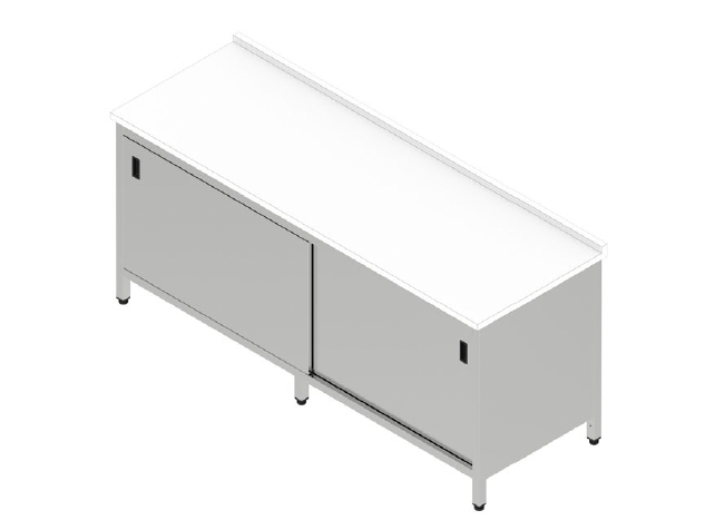 Pracovná skriňa veľká s posuvnými dverami a plastovou doskou