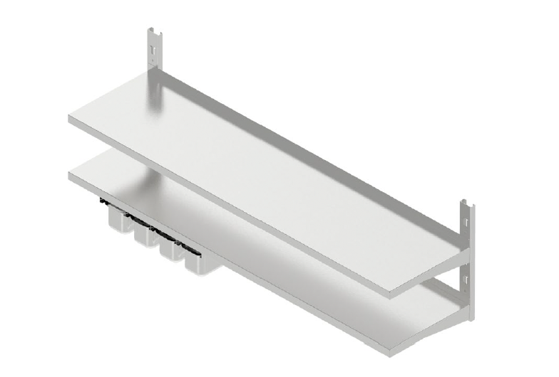 Nástenná dvojpolica na koreničky