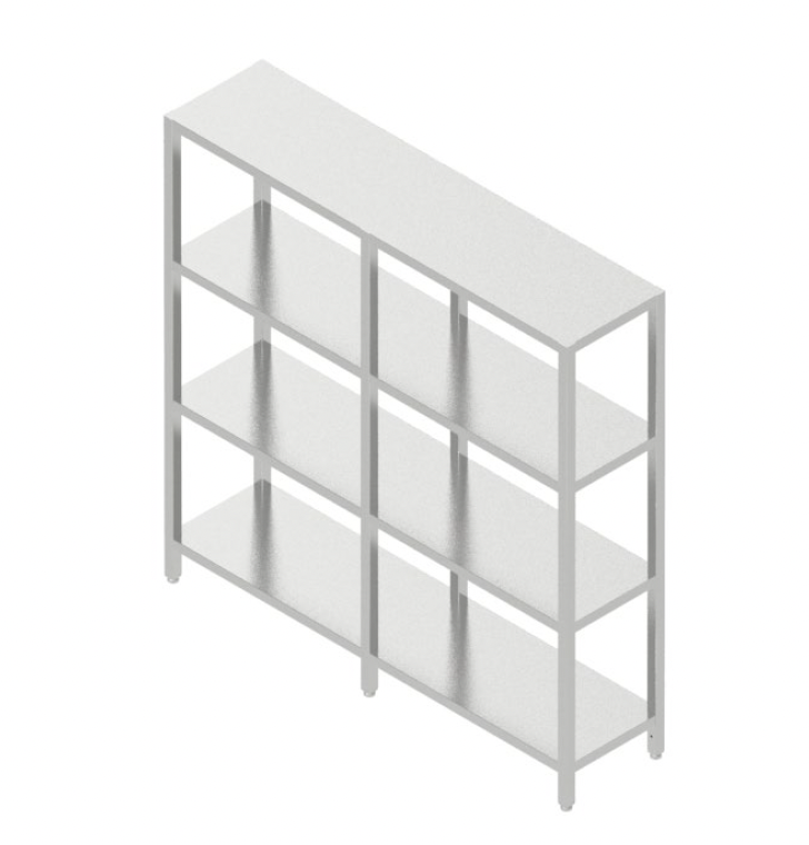 Regál so 4 plnými policami veľký zváraný