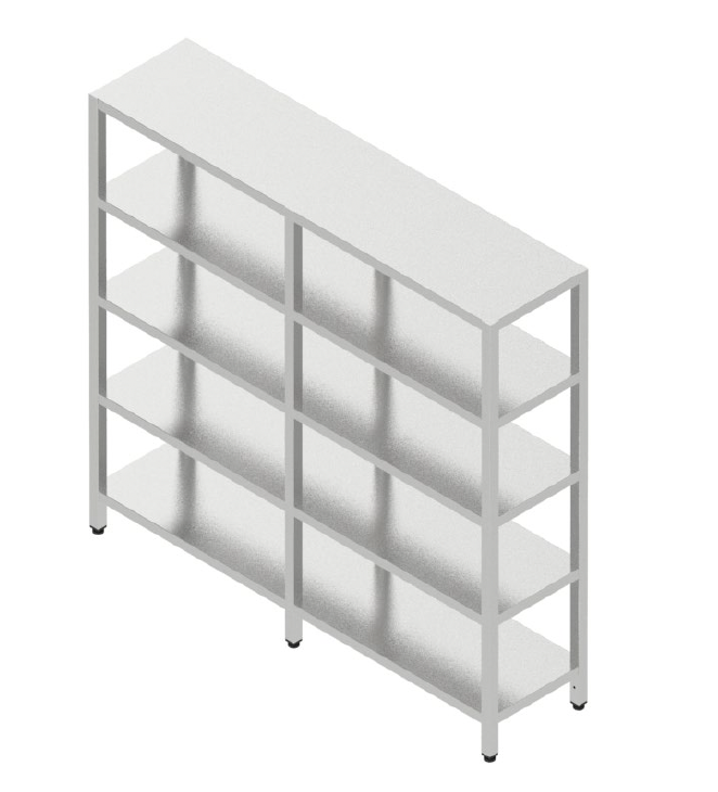 Regál s 5 plnými policami veľký zváraný