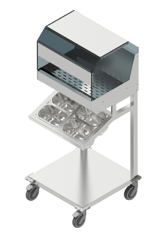 Vozík so zásobníkom na pečivo