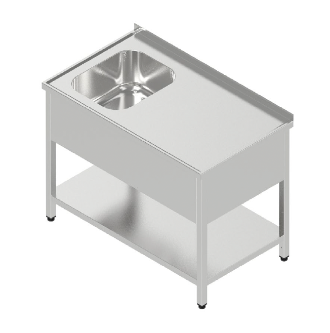 Umývací stôl jednodrez krytovaný s policou