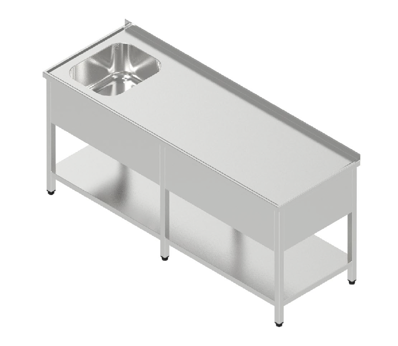 Umývací stôl jednodrez veľký krytovaný s policou