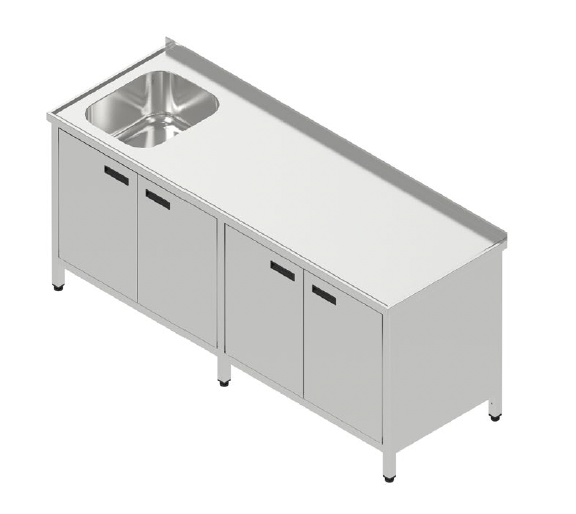 Umývací stôl jednodrez veľký krytovaný s krídlovými dverami