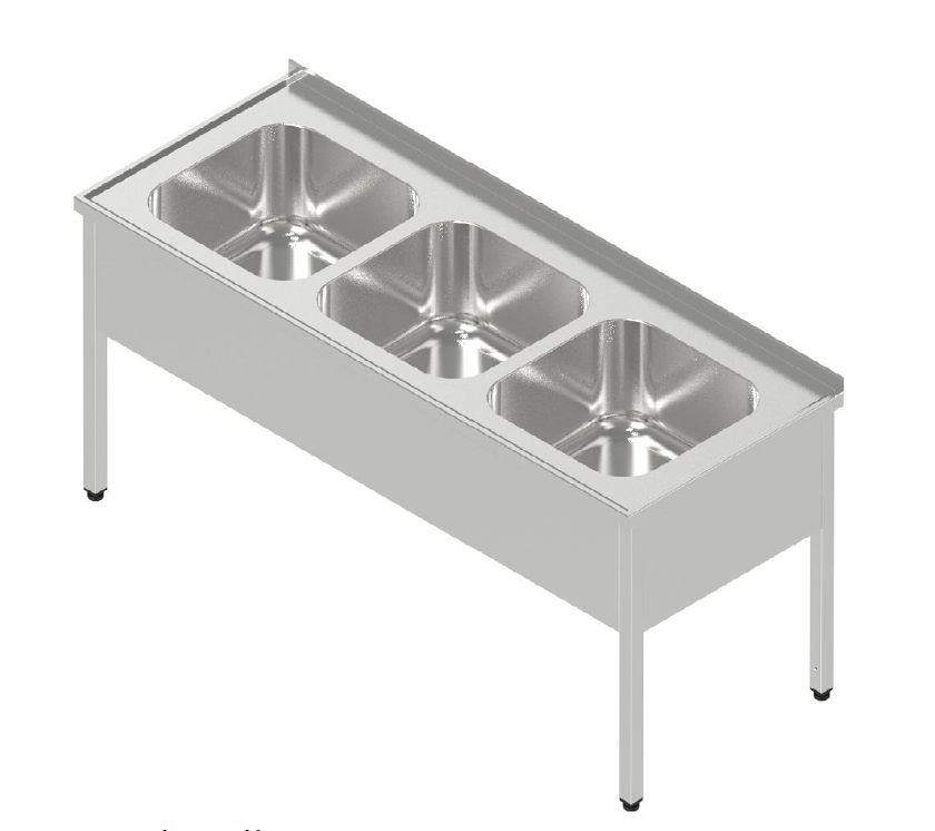 Umývací stôl trojdrez krytovaný