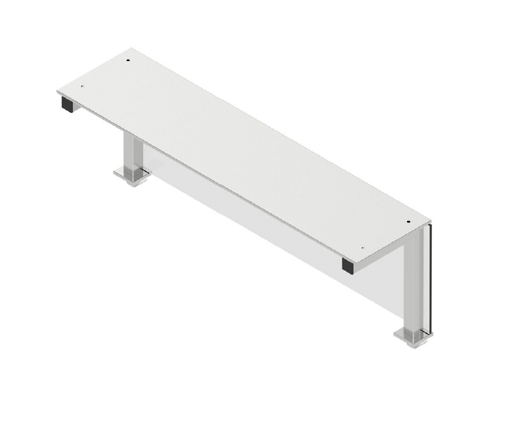 Hygienický zákryt hranatý - vrch nerez