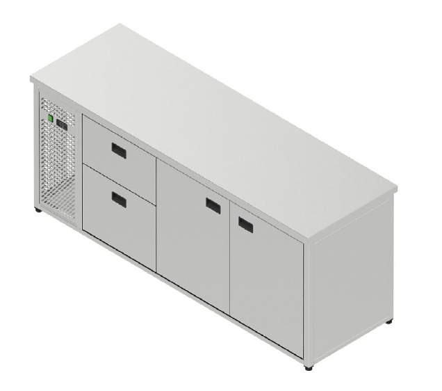 Chladiaci stôl nápojový - 2 zásuvky, 2 dvere