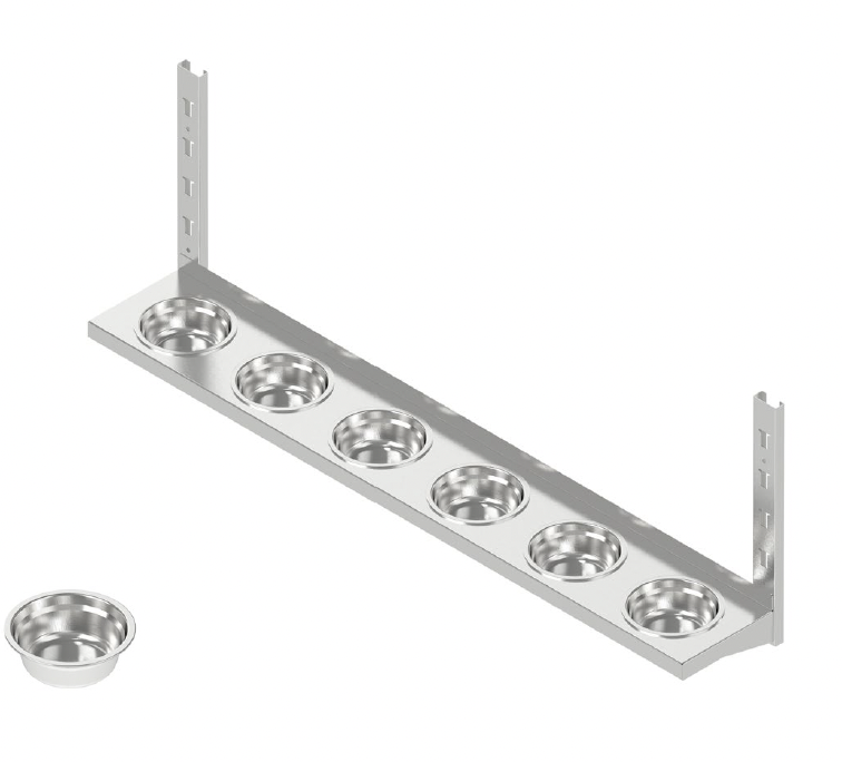 Nástenná polica na kruhové koreničky