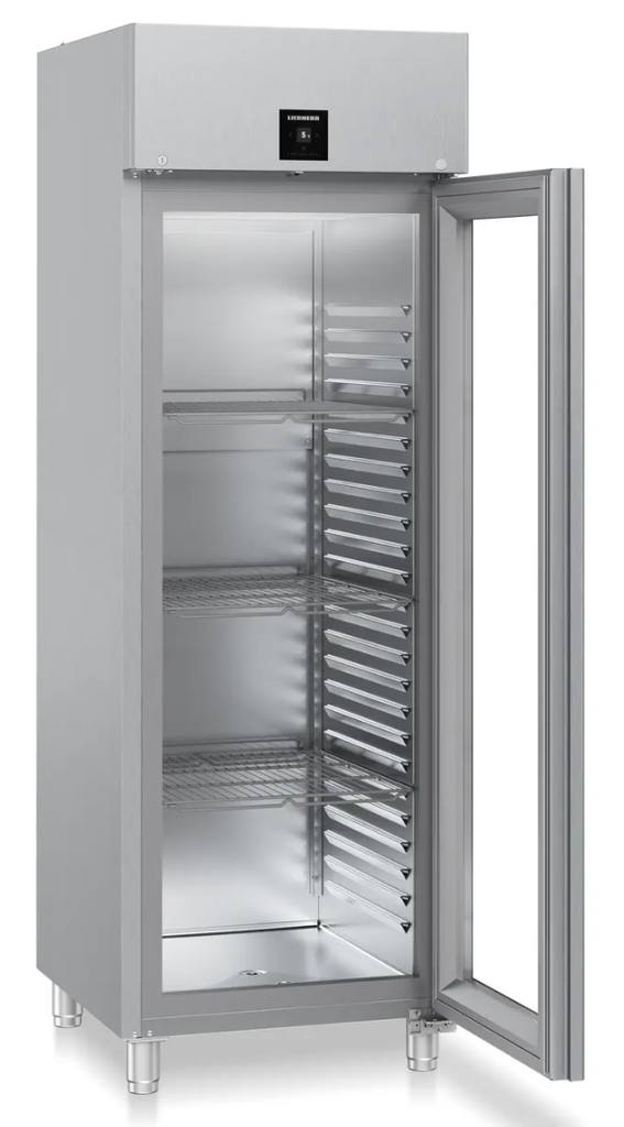 Chladiaca skriňa Performance GN 2/1, nerez, ventilované chladenie, presklené dvere, 625 l