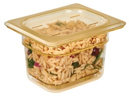 [80HPC150] Hladké veko na gastronádobu H-PAN 1/8, 16,12x13,17 cm, jantár