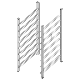 [60.11.547] Závesný rám typ 10-1/1, 8 zásuvných roštov, rozteč 85 mm