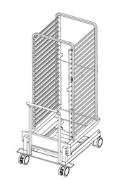 [60.22.368] Stojanový vozík typ 20-2/1, 20 zásuvných roštov, rozteč 62 mm