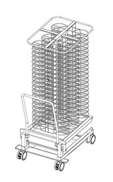 [60.22.400] Stojanový vozík na taniere pre typ 20-2/1, na 120 tanierov