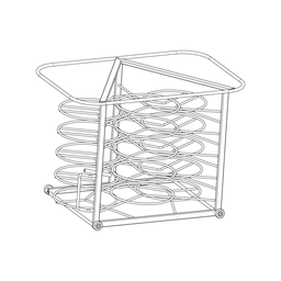 [60.61.701] Stojanový vozík na taniere pre typ 6-1/1, na 15 tanierov