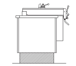 [912496] Nerezový sokel pre voľne stojace zariadenie