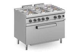 [DXMFB711FGMXL] Plynový šporák, 6 horákov s plyn. rúrou Maxi