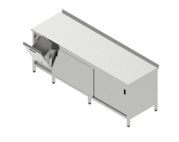 Pracovná skriňa veľká s posuvnými dverami a výklopným košom